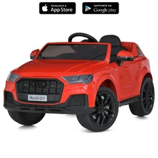 Детский электромобиль M 5796EBLR-3 красный Audi с кожаным сиденьем фото 41
