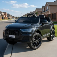 Детский электромобиль M 5796EBLR-2 черный Audi с кожаным сиденьем