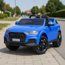 Детский электромобиль M 5796EBLR-4 синий Audi с кожаным сиденьем