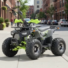 Квадроцикл HB-EATV1450F-P-5(MP3) зеленый с мотором 1450W и 5 аккумуляторами