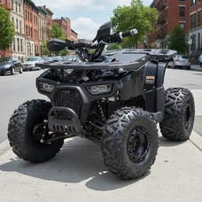 Квадроцикл HB-EATV1450F-P-2(2)(MP3) черный с мотором 1450W и 5 аккумуляторами