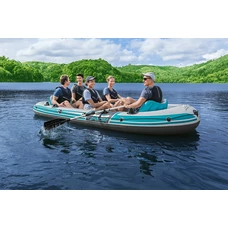 Пятиместная надувная лодка Bestway 65159 Adventure Elite X5 Raft set 364 х 166 х 45 см фото 14