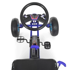 Детский карт M 0645(2)-4 веломобиль синий надувные колеса фото 41