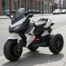 Детский мотоцикл на аккумуляторе M 4274ELR-1 белый с пультом фото 92