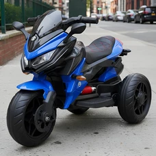 Детский мотоцикл на аккумуляторе M 4274ELR-4 синий с пультом