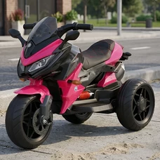 Детский мотоцикл на аккумуляторе M 4274ELR-8 розовый с пультом