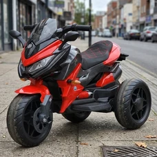 Детский мотоцикл M 4274EL-3 красный с EVA колесами