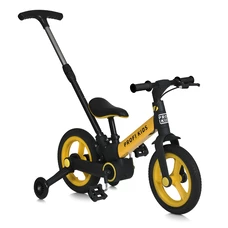 Детский велосипед - трансформер 12 д. Prof1 Kids MB 1021-4 желтый 3 в 1 беговел