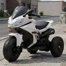 Детский мотоцикл M 4840ALR-1 белый с пультом управления