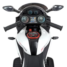 Детский мотоцикл на аккумуляторе M 4840AL-1 белый с двумя моторами фото 71