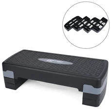 Степ - платформа MS 0533-3 серая с тремя ступенями