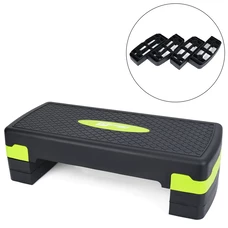 Степ - платформа MS 0533-5 зеленая с тремя ступенями