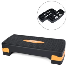 Степ - платформа MS 0534-7 черно-оранжевая с двумя ступенями