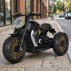 Детский мотоцикл на аккумуляторе M 5048ELR-2 черный с пультом управления