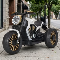 Детский мотоцикл M 5048EL-1 белый с мягким сиденьем