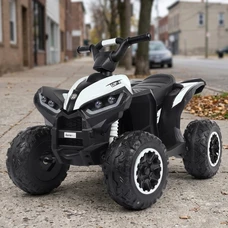 Детский квадроцикл M 4959EBLR-1 белый с двумя моторами и пультом