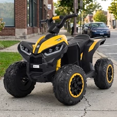 Детский квадроцикл M 4959EBLR-6 желтый с двумя моторами и пультом
