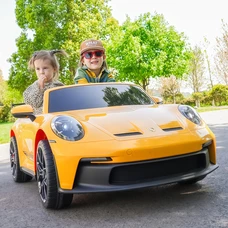 Двухместный детский электромобиль M 6111EBLR-6(24V) желтый с EVA колесами