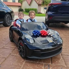 Двухместный детский электромобиль M 6111EBLRS-2(24V) автопокраска черный с EVA колесами фото 41