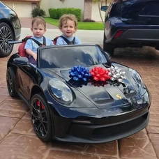 Двухместный детский электромобиль M 6111(MP4)EBLRS-2(24V) черный в автопокраске с планшетом фото 14