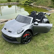 Двухместный детский электромобиль M 6111(MP4)EBLRS-11(24V) серый в автопокраске с планшетом фото 11