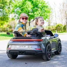 Двухместный детский электромобиль M 6111(MP4)EBLRS-11(24V) серый в автопокраске с планшетом фото 63