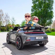 Двухместный детский электромобиль M 6111(MP4)EBLRS-11(24V) серый в автопокраске с планшетом фото 71