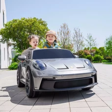 Двухместный детский электромобиль M 6111(MP4)EBLRS-11(24V) серый в автопокраске с планшетом фото 86