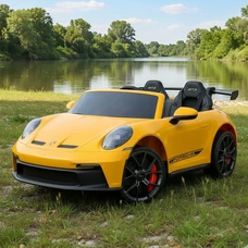 Двухместный детский электромобиль M 6111AL-6(24V) желтый с резиновыми колесами