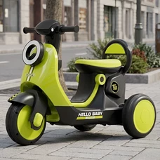 Детский мотоцикл M 6298BR-5 зеленый скутер с пультом управления