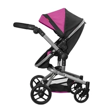 Коляска для куклы 2 в 1 Carrello Fortuna 9695 Rose red малиновая с сумочкой фото 37