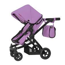 Коляска для куклы 2 в 1 Carrello Maestro 9651B Purple фиолетовая с сумочкой фото 14