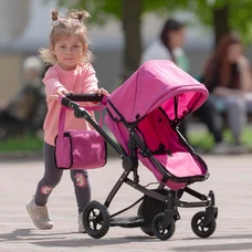 Коляска для куклы 2 в 1 Carrello Maestro 9651B Purple фиолетовая с сумочкой фото 71