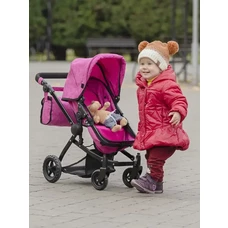 Коляска для куклы 2 в 1 Carrello Maestro 9651B Purple фиолетовая с сумочкой фото 86