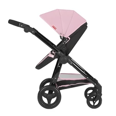 Коляска для куклы Carrello Ultra 9696 pink розовая с сумочкой фото 21