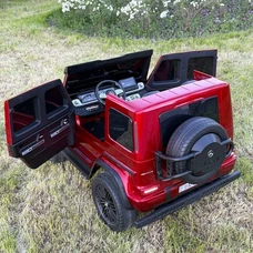 Двухместный детский электромобиль джип M 5880EBLRS-3(24V) красный Mercedes в автопокраске фото 41