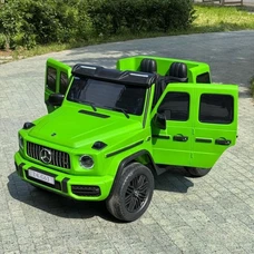 Двухместный детский электромобиль джип M 5880EBLRS-5(24V) зеленый Mercedes в автопокраске фото 41