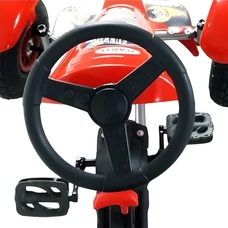 Детский карт M 1450-6 желтый веломобиль с надувными колесами фото 37