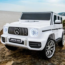 Детский электромобиль джип M 4214EBLR-1 белый Mercedes с EVA колесами