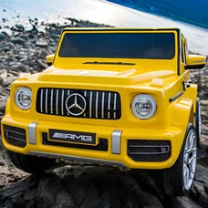 Детский электромобиль джип M 4214EBLR-6 желтый Mercedes с EVA колесами
