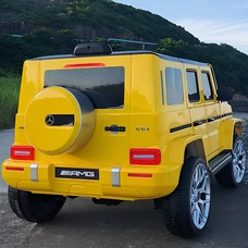 Детский электромобиль джип M 4214EBLR-6 желтый Mercedes с EVA колесами фото 14