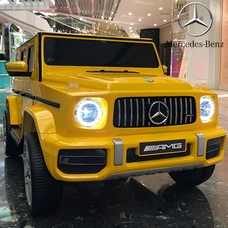 Детский электромобиль джип M 4214EBLR-6 желтый Mercedes с EVA колесами фото 21