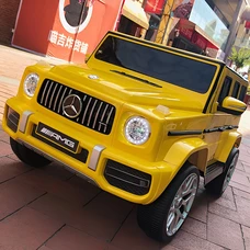 Детский электромобиль джип M 4214EBLR-6 желтый Mercedes с EVA колесами фото 41