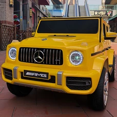 Детский электромобиль джип M 4214EBLR-6 желтый Mercedes с EVA колесами фото 54