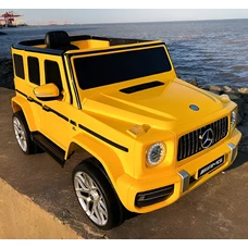 Детский электромобиль джип M 4214EBLR-6 желтый Mercedes с EVA колесами фото 63