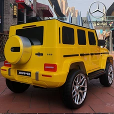 Детский электромобиль джип M 4214EBLR-6 желтый Mercedes с EVA колесами фото 71