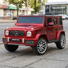 Детский электромобиль джип M 4214EBLRS-3 красный Mercedes в автопокраске