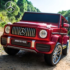 Детский электромобиль джип M 4214EBLRS-3 красный Mercedes в автопокраске фото 14