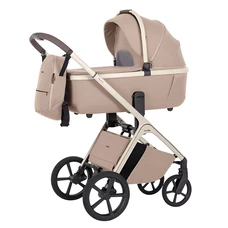 Универсальная коляска 2 в 1 Carrello Vector CRL-6550 Walnut Beige бежевая с сумочкой