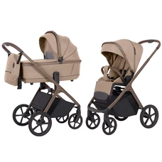 Универсальная коляска 2 в 1 Carrello Vector CRL-6550 Foam Beige темно-бежевая с сумочкой фото 21